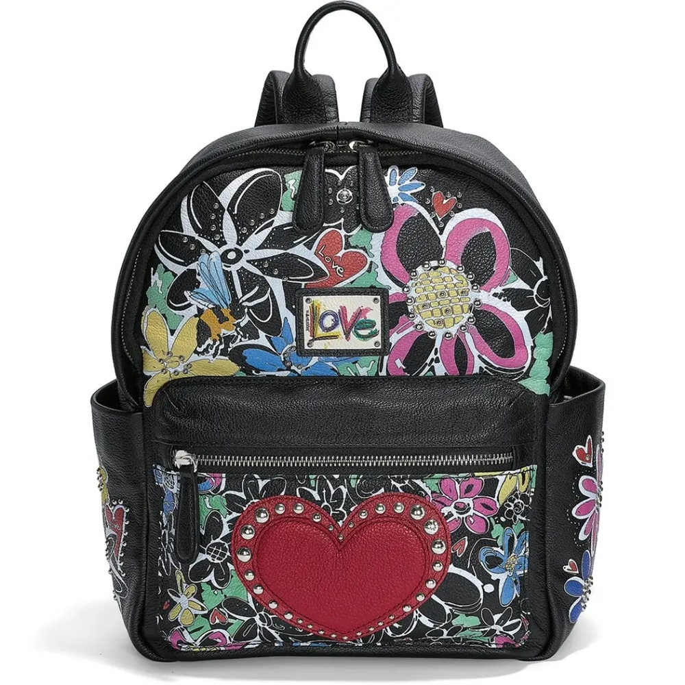 NWT Brighton Scribble Garden Love Backpack Fashionista leather
